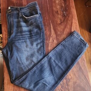Womens Judy Blue Indigo Skinny Jeans Size 15/32 " Waist